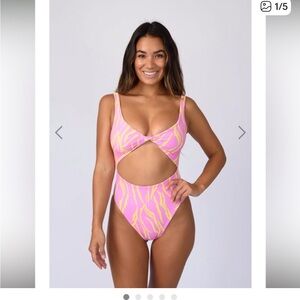 Skatie Chloe Cabo Pink and Yellow One Piece